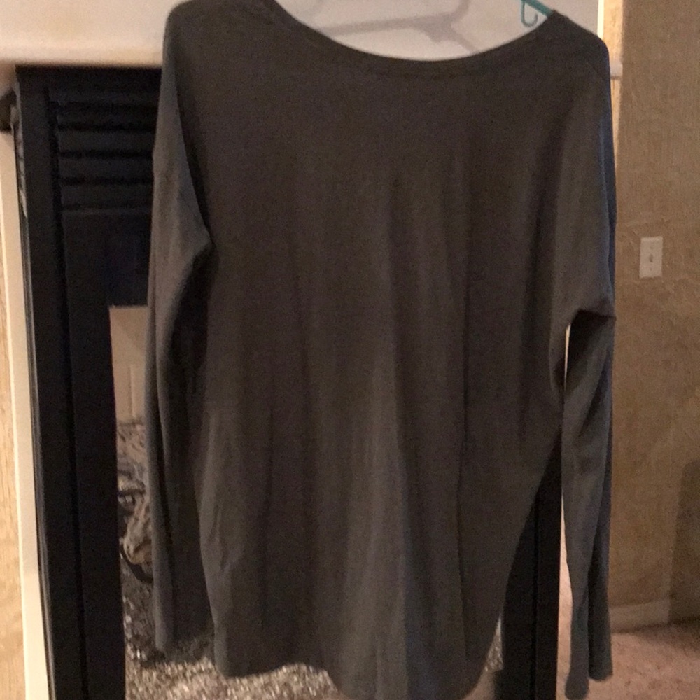 PINK brand Olive free solid Tee long sleeve Medium